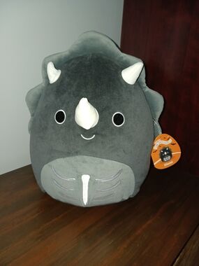 Squishmallows Diesel Skeleton Dinosaur Stuffed Animal Tricerotops Halloween